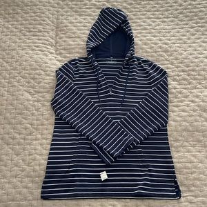 Talbots hooded 1/4 zip pull over